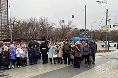 Мемориально-патронатная акция прошла 3 декабря у амятника Маршалу Г.К.Жукову на Площади Маршала Бабаджаняна и у мемориальной доски "Площадь Маршала Бабаджаняна"